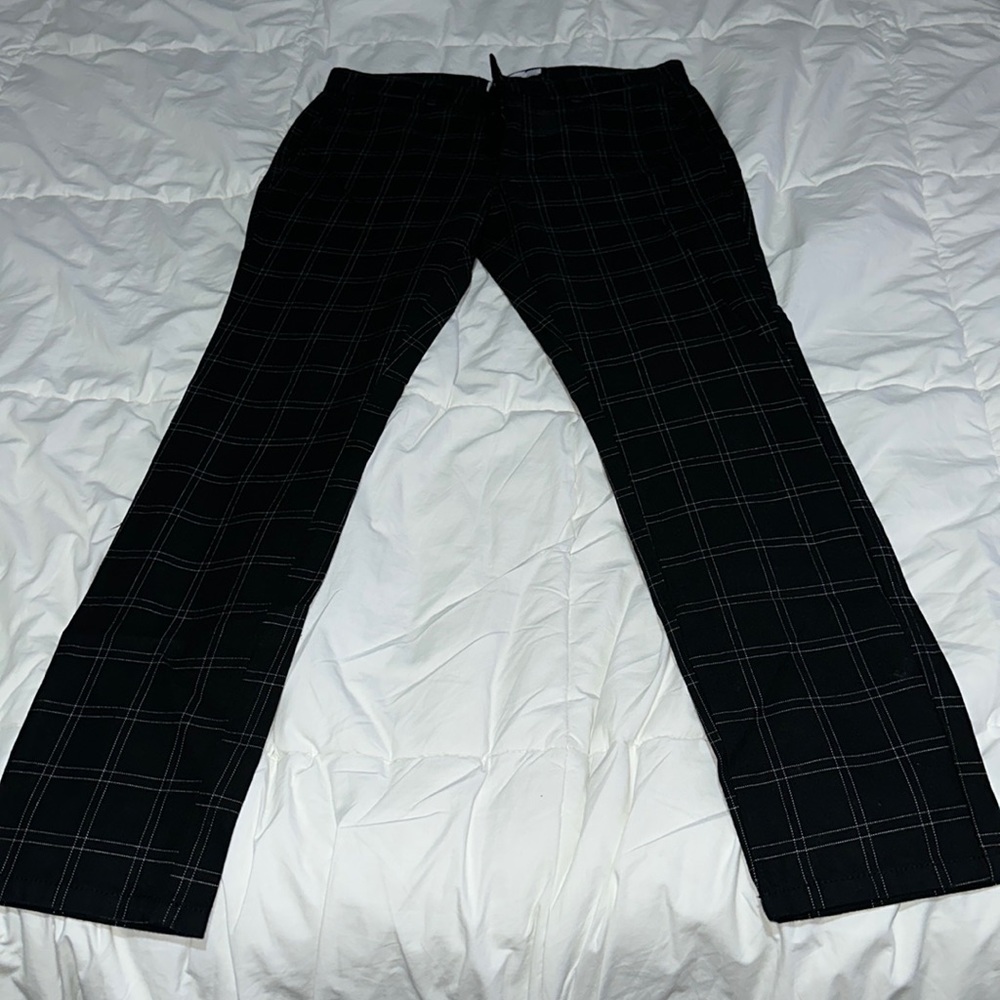 Top man checkered chino pants